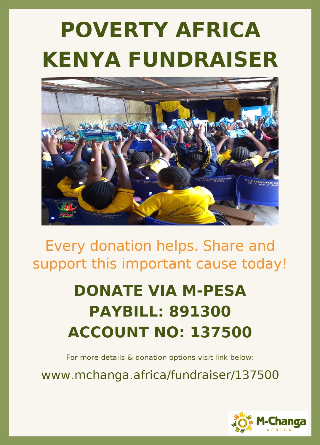 M‑Changa Fundraiser Poster – Support POAK